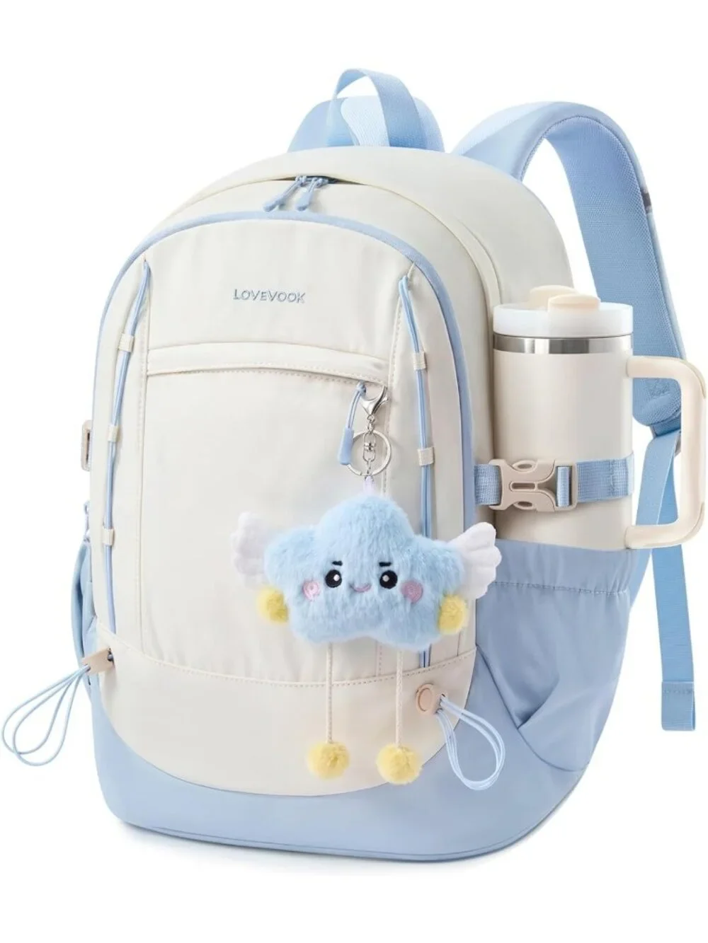 Cute School Backpack for Teen Girls, Stylish Bookbag for Students, Durable
